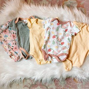 Set of Baby Girl Onesies - Laura Ashley & ChickPea